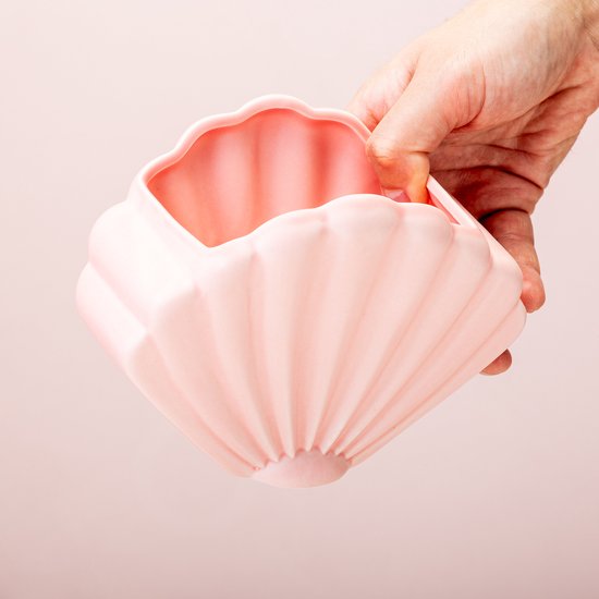 Pot de fleur Coquillage Rose Bitten – Cache-pot original
