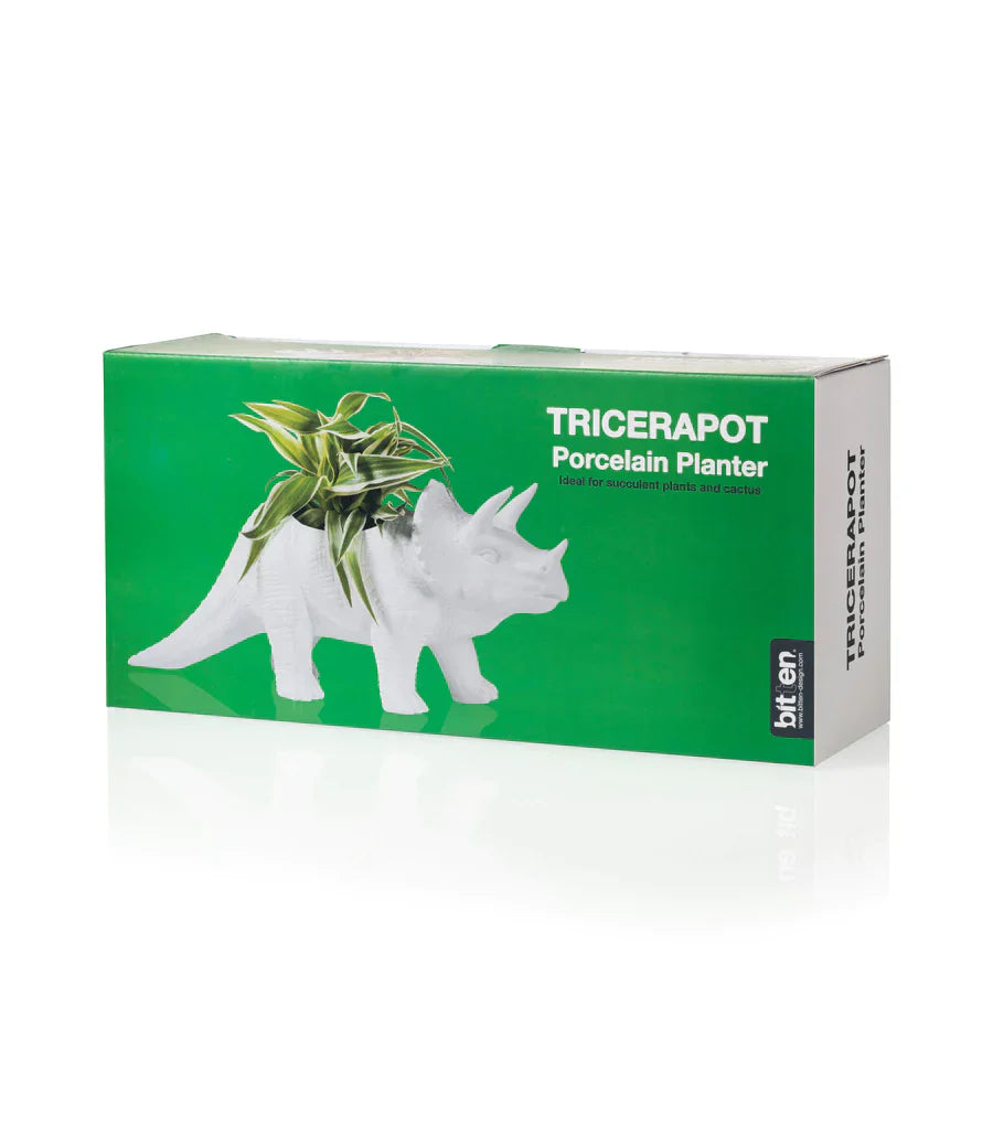 Pot de fleur Dinosaure Tricérapot Bitten – Cache-pot original