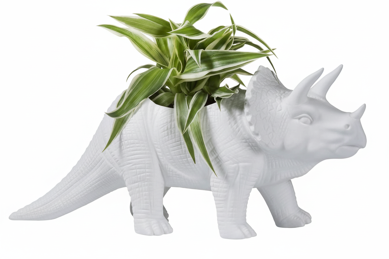 Pot de fleur Dinosaure Tricérapot Bitten – Cache-pot original