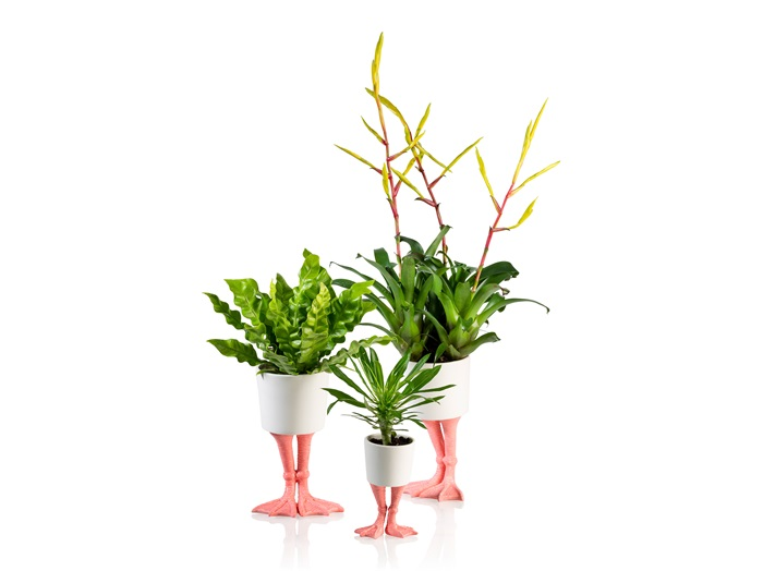 Pot de fleur Pattes de Flamant Rose Bitten – Cache-pot original