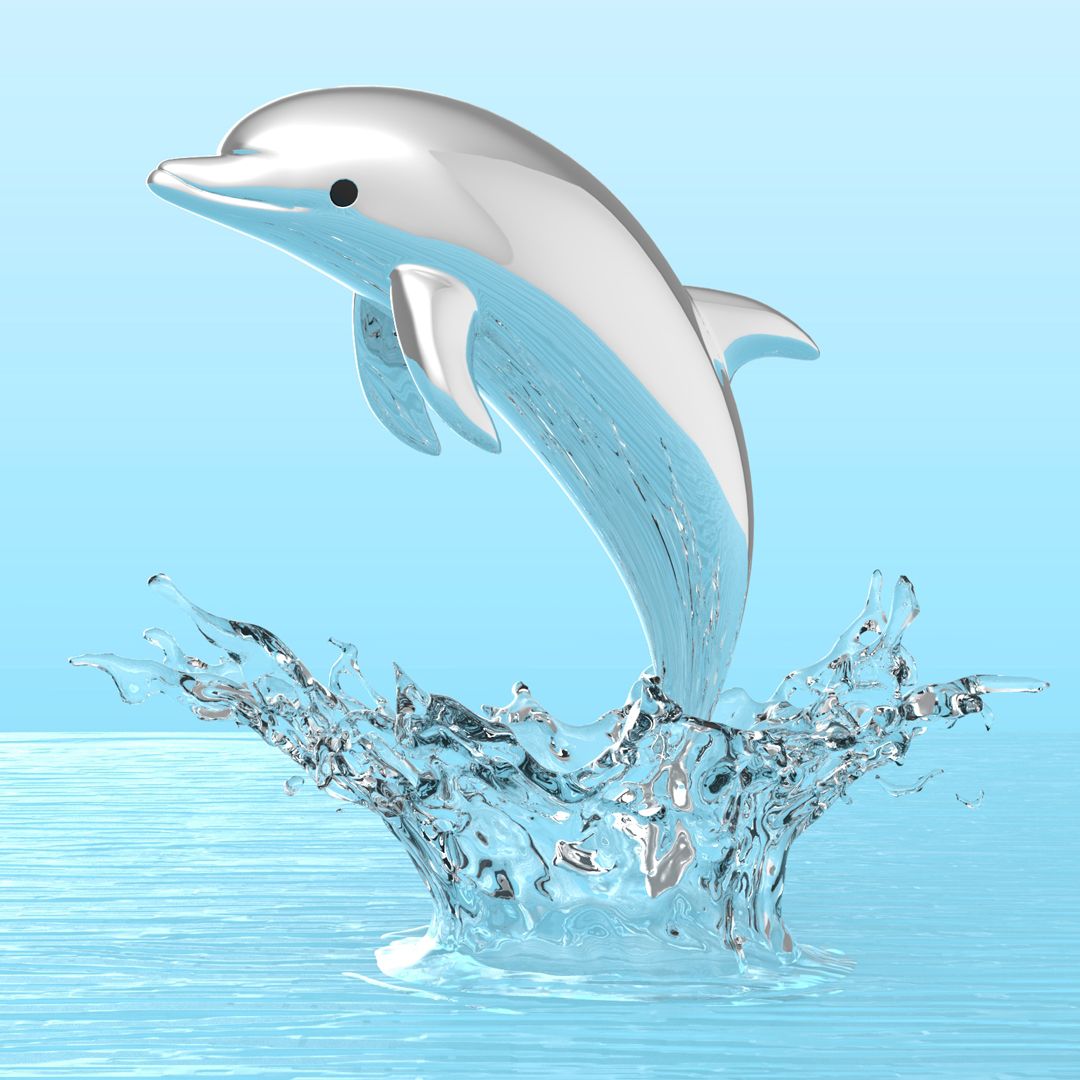 Delfin nøglering