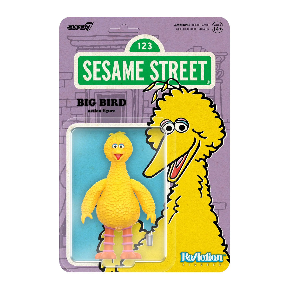 sesame street reaction figures wave 3 big bird super7