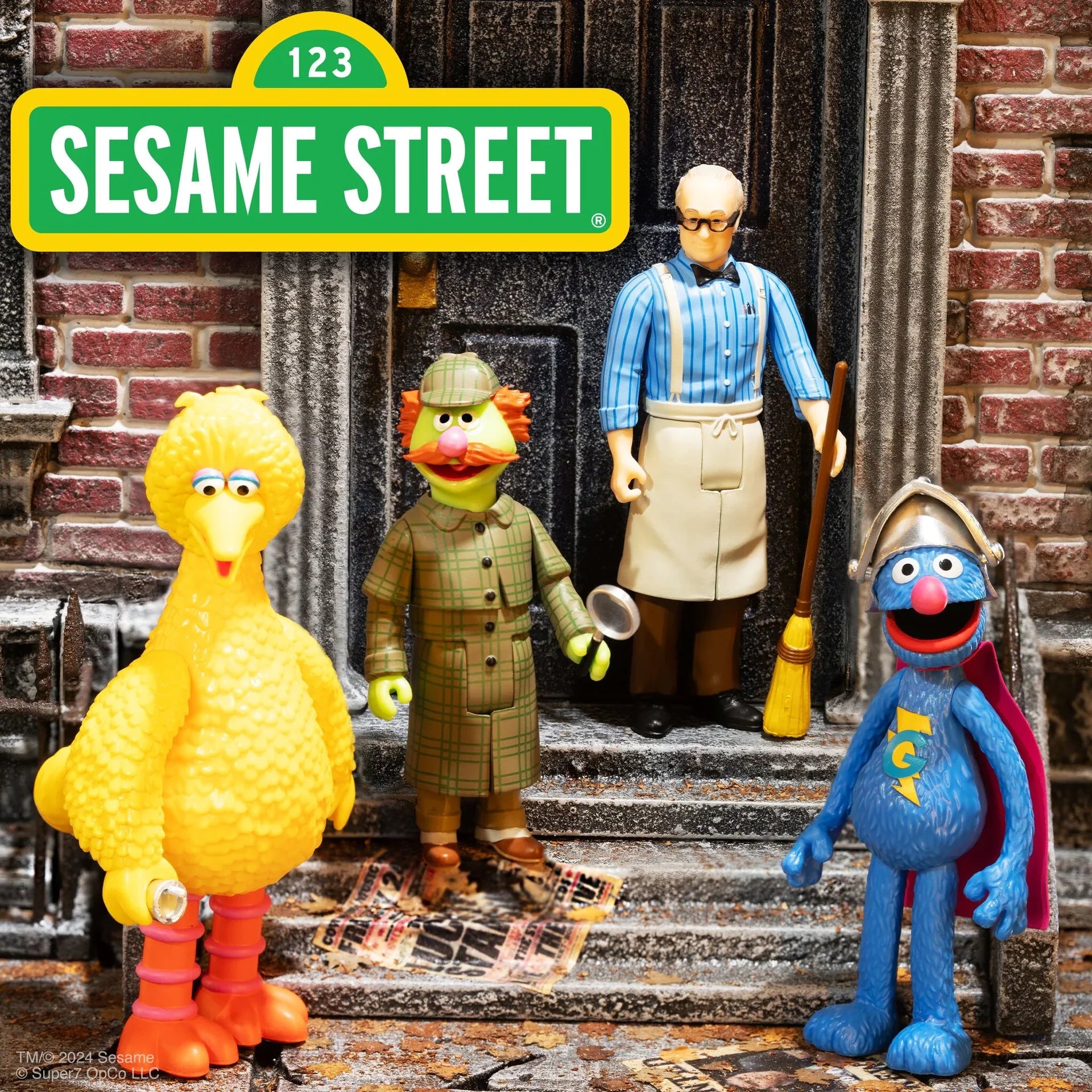 sesame street reaction figures wave 3 big bird super7