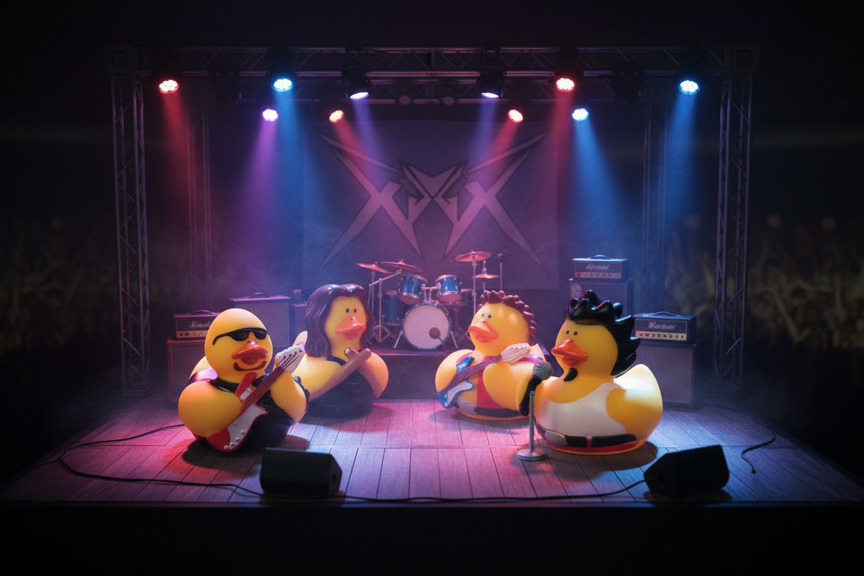 Banda de rock mini patos