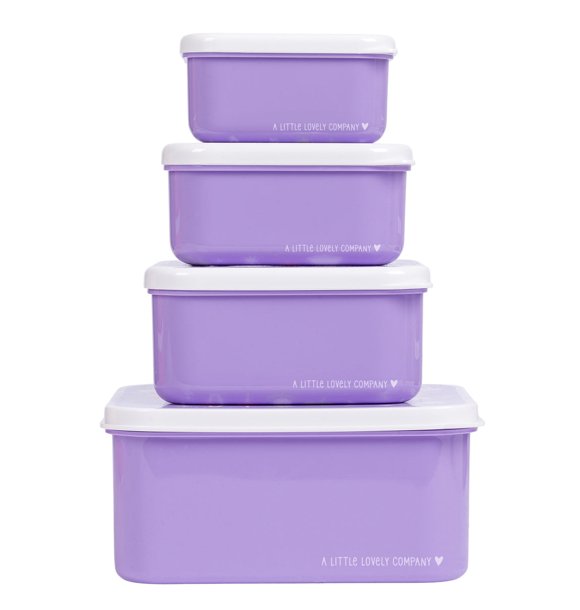 Lot de 4 boîtes repas et goûter - Unicorn Dreams – vue 4 – A Little Lovely Company