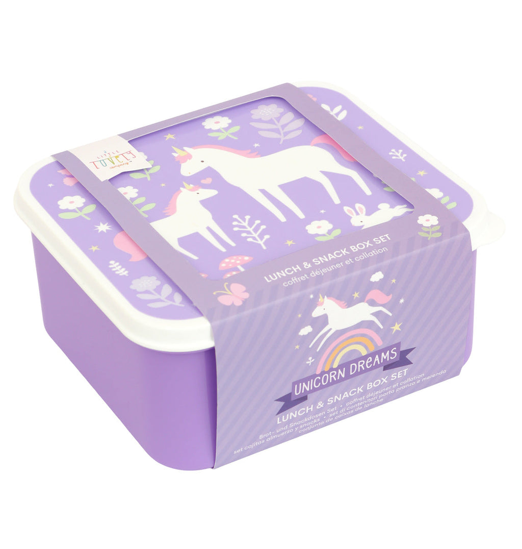 Lot de 4 boîtes repas et goûter - Unicorn Dreams – vue 5 – A Little Lovely Company
