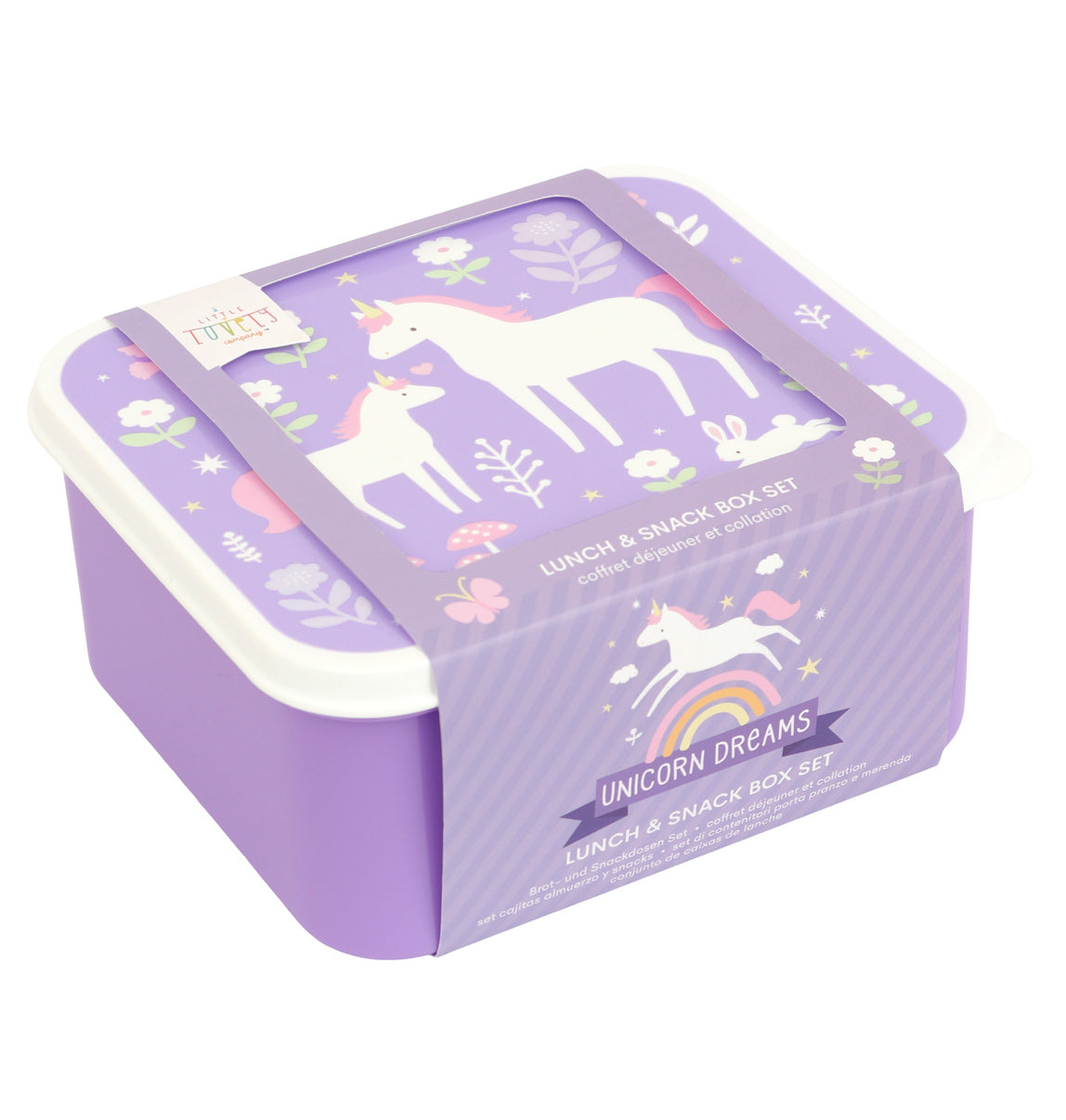 Lot de 4 boîtes repas et goûter - Unicorn Dreams – vue 5 – A Little Lovely Company