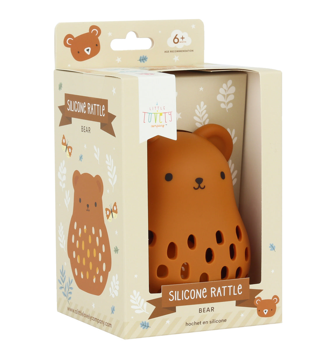 Hochet en silicone - Ours – vue 8 – A Little Lovely Company