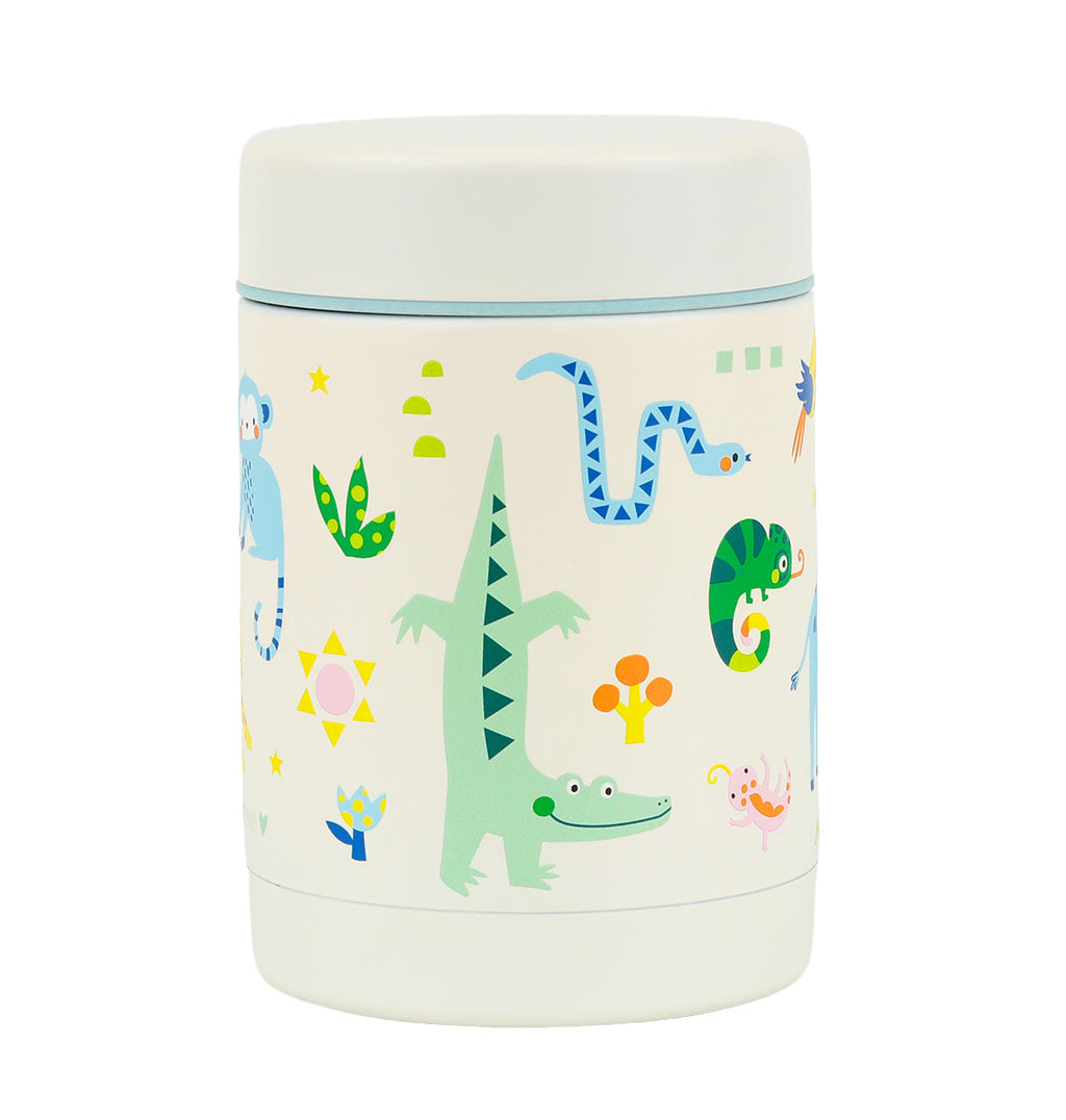 Pot alimentaire isotherme en inox - Jungle – vue 3 – A Little Lovely Company