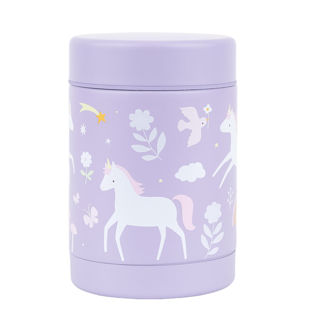 Pot alimentaire isotherme en inox - Unicorn Dreams – vue 3 – A Little Lovely Company