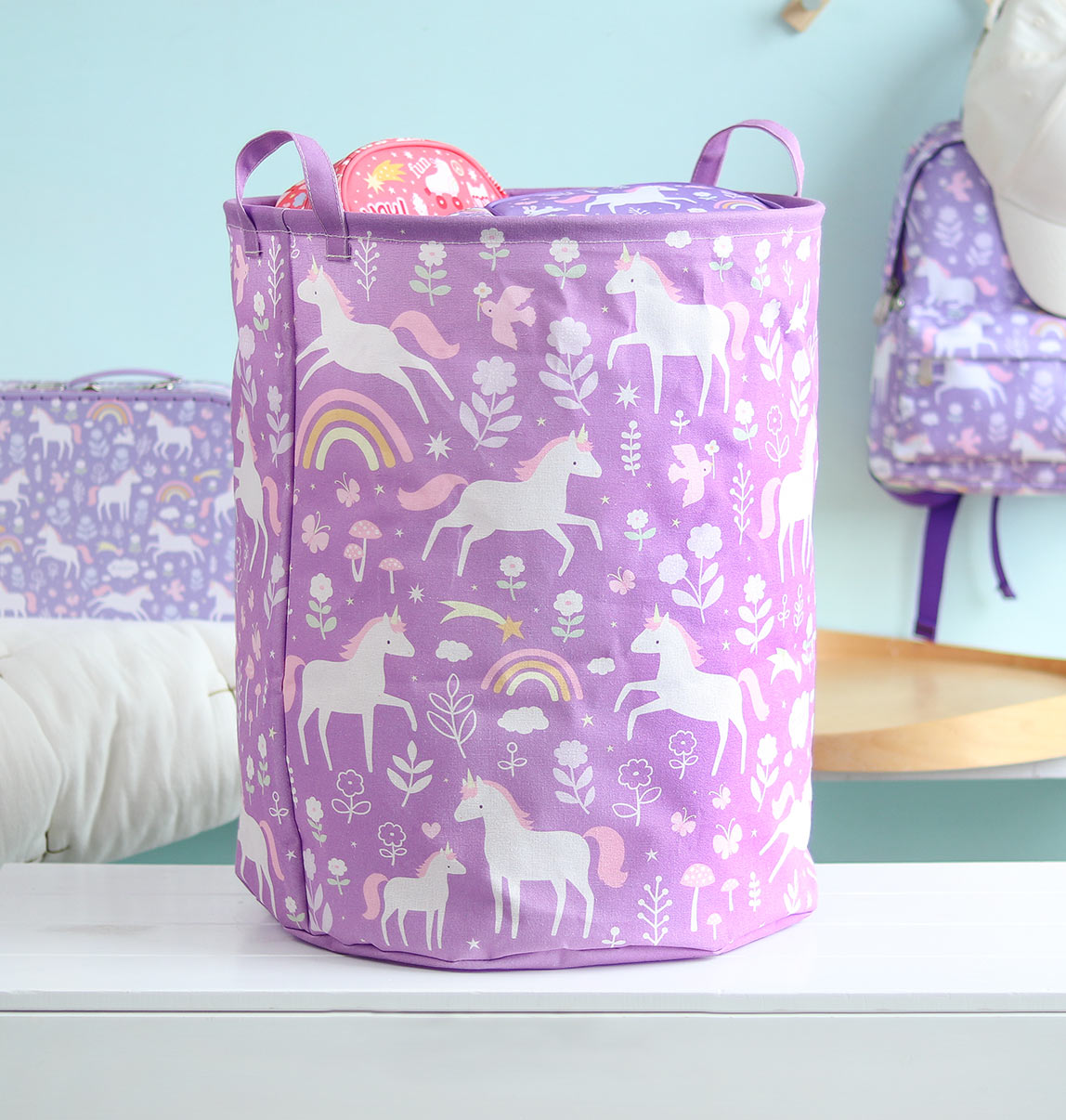 Panier de rangement - Unicorn Dreams – vue 2 – A Little Lovely Company