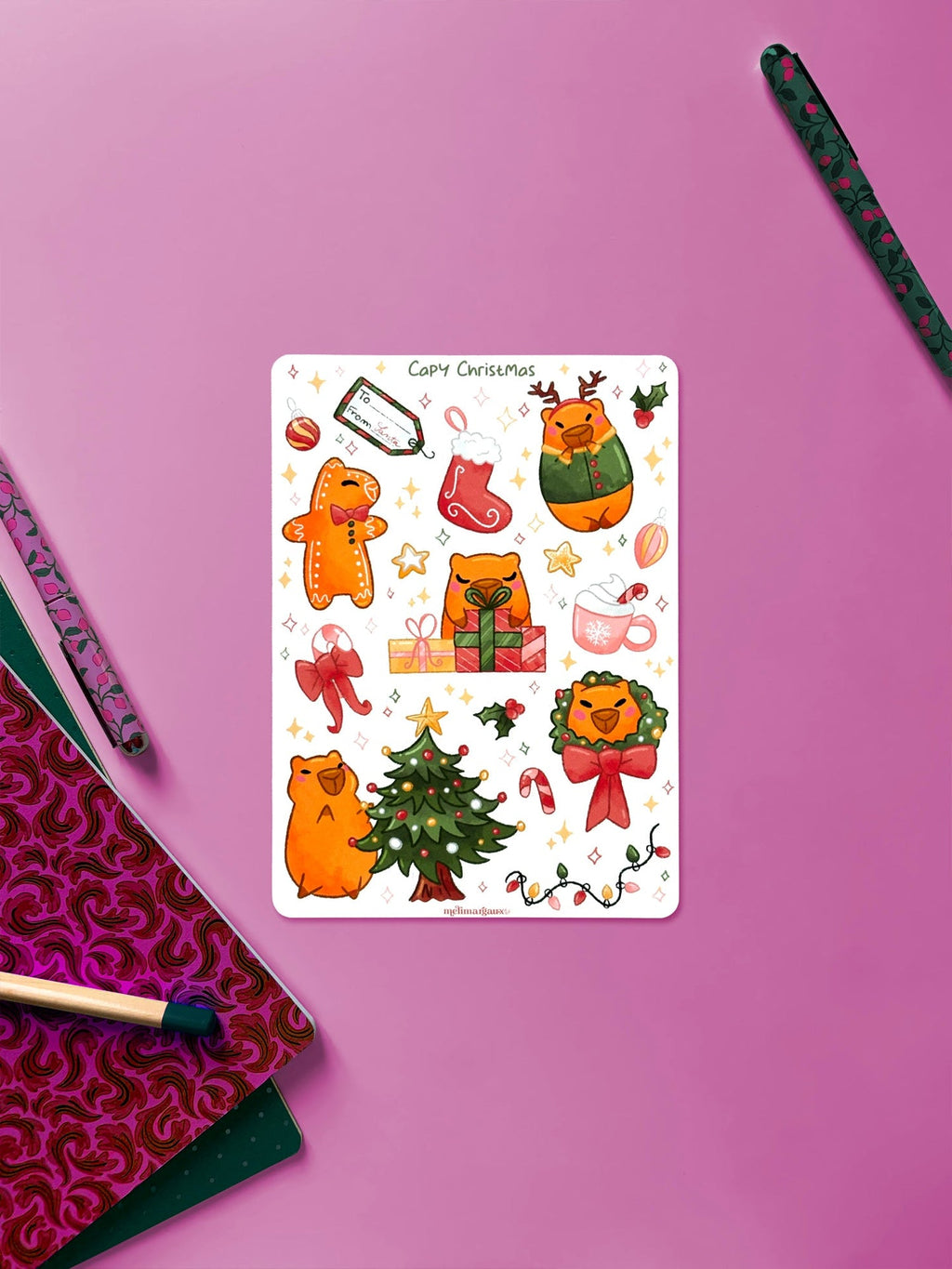 Capy Christmas | Stickersheet