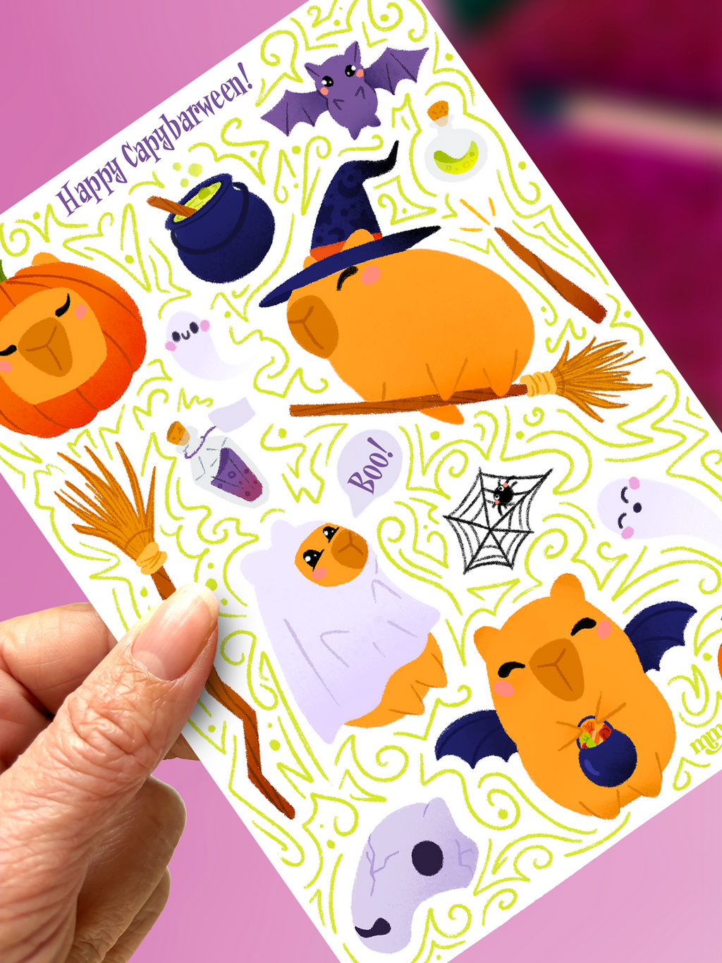 Happy Capybarween ! | Stickersheet — vue 3