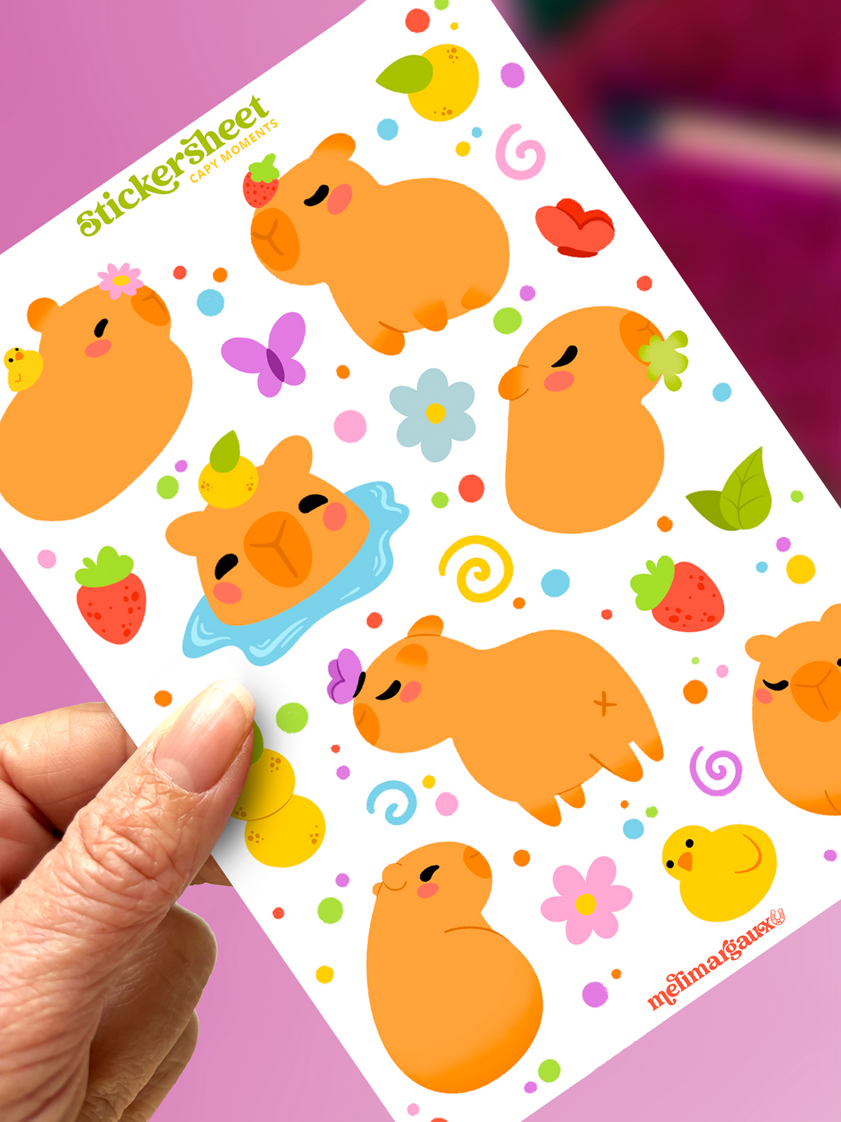 Capy moments | Stickersheet — vue 3