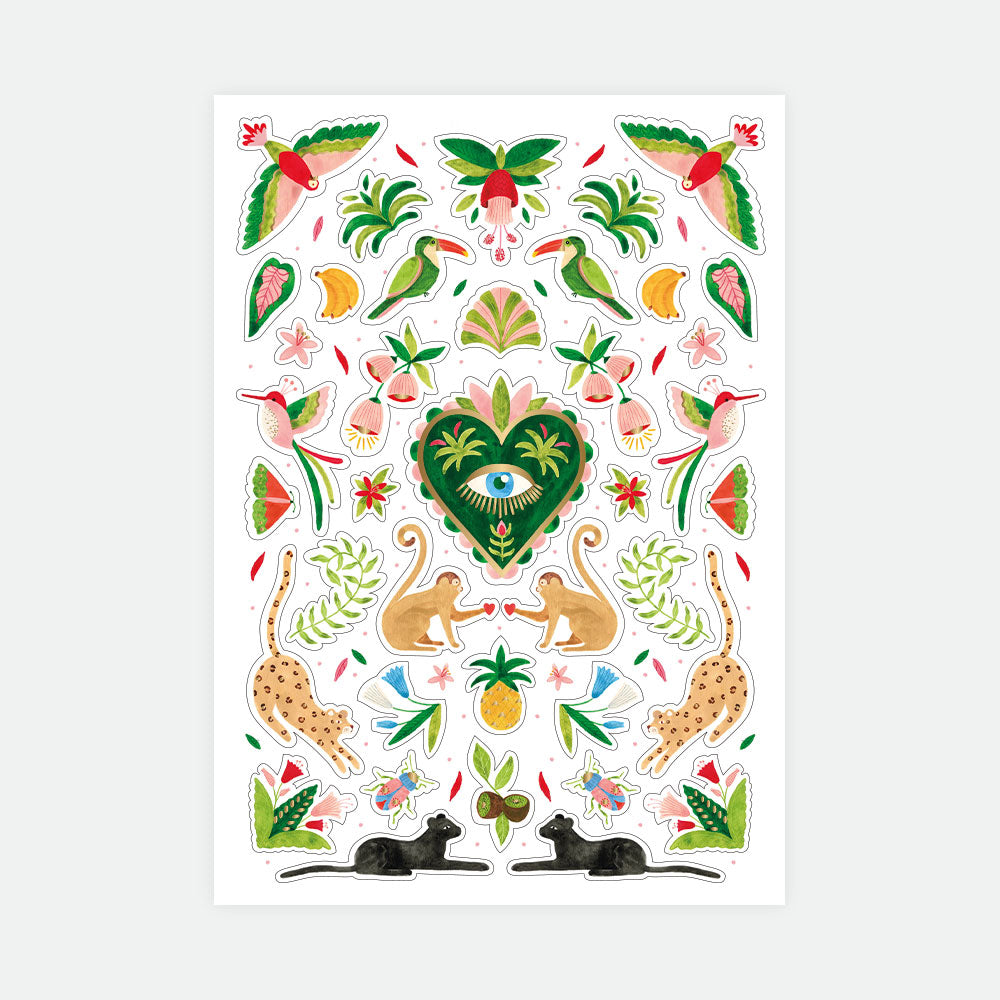 Mexican jungle - Stickers Set of 3 sheets