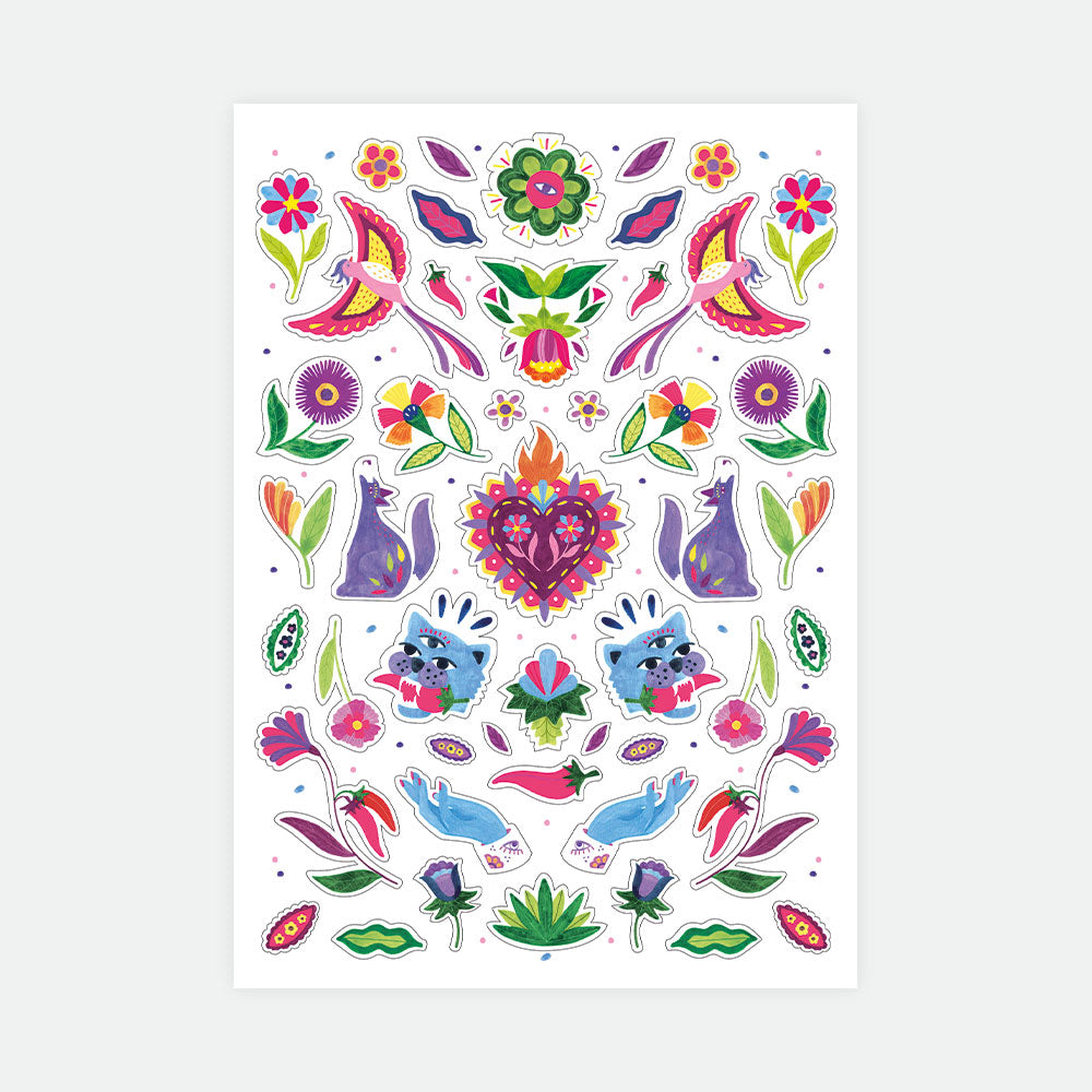 Mexican jungle - Stickers Set of 3 sheets