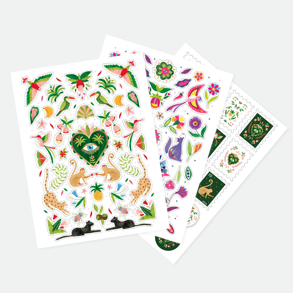 Mexican jungle - Stickers Set of 3 sheets