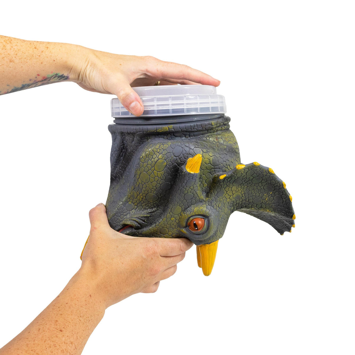 Baignoire avec tête de dinosaure Triceratops (grande taille)