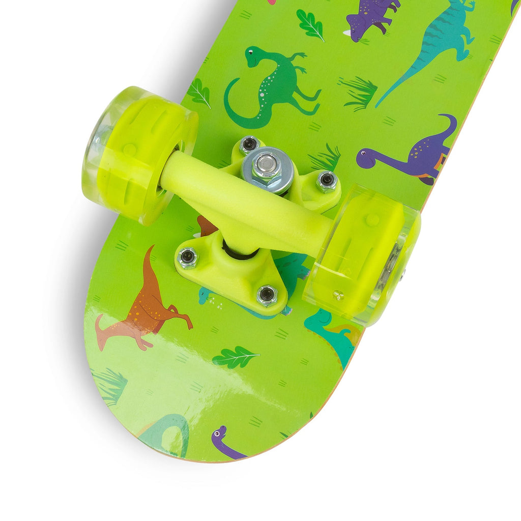 SKATEBOARD DINOSAURE AVEC ROUES CLIGNOTANTES 17 POUCES