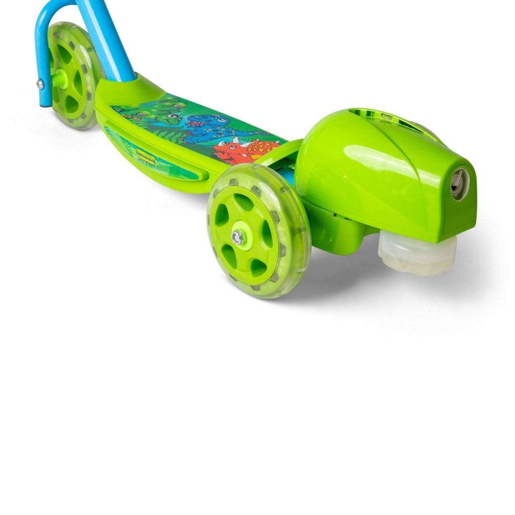 DINOSAURE À BULLES SCOOTER
