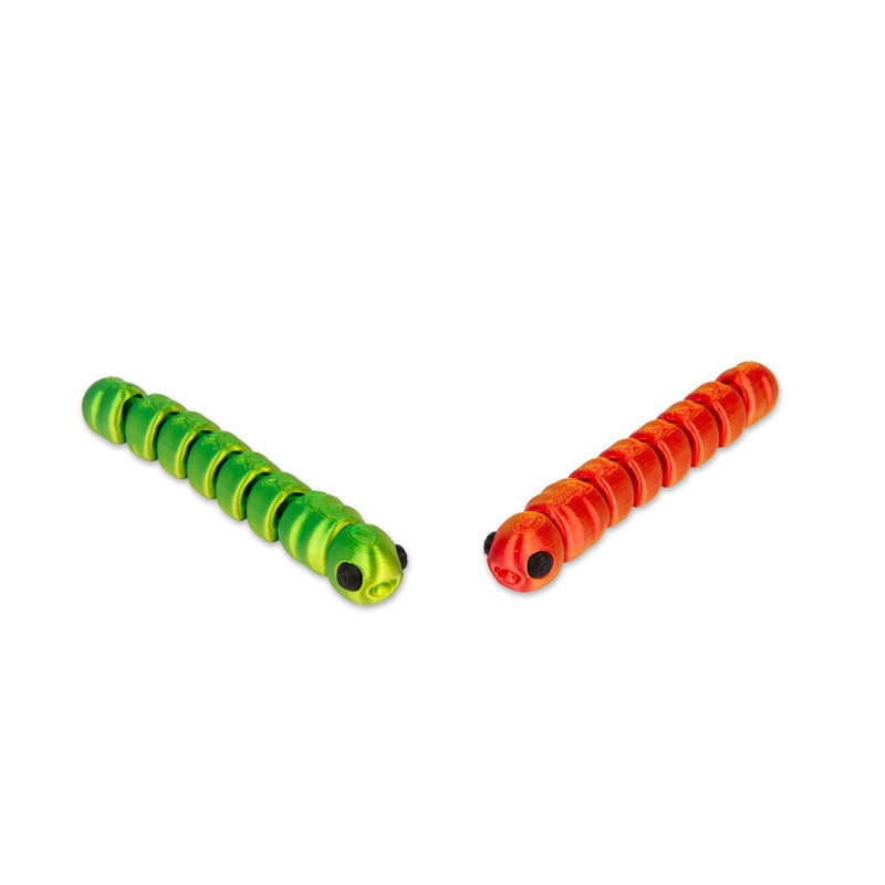 3D PRINTED APPLE AND CATERPILLAR