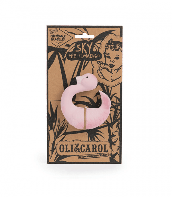 Sky le Flamant Rose – Jouet de bain et dentition bébé – vue produit 4