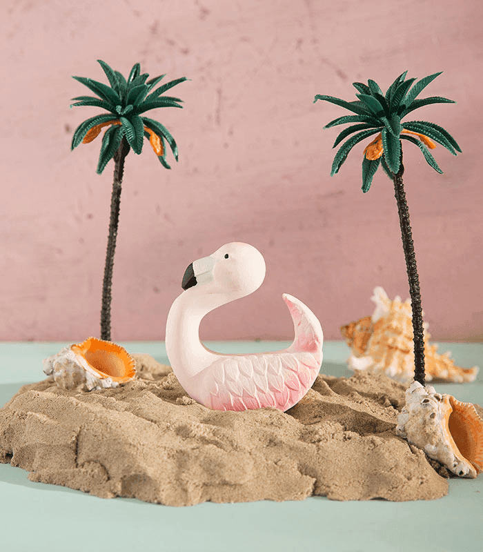 Sky le Flamant Rose – Jouet de bain et dentition bébé – vue produit 6