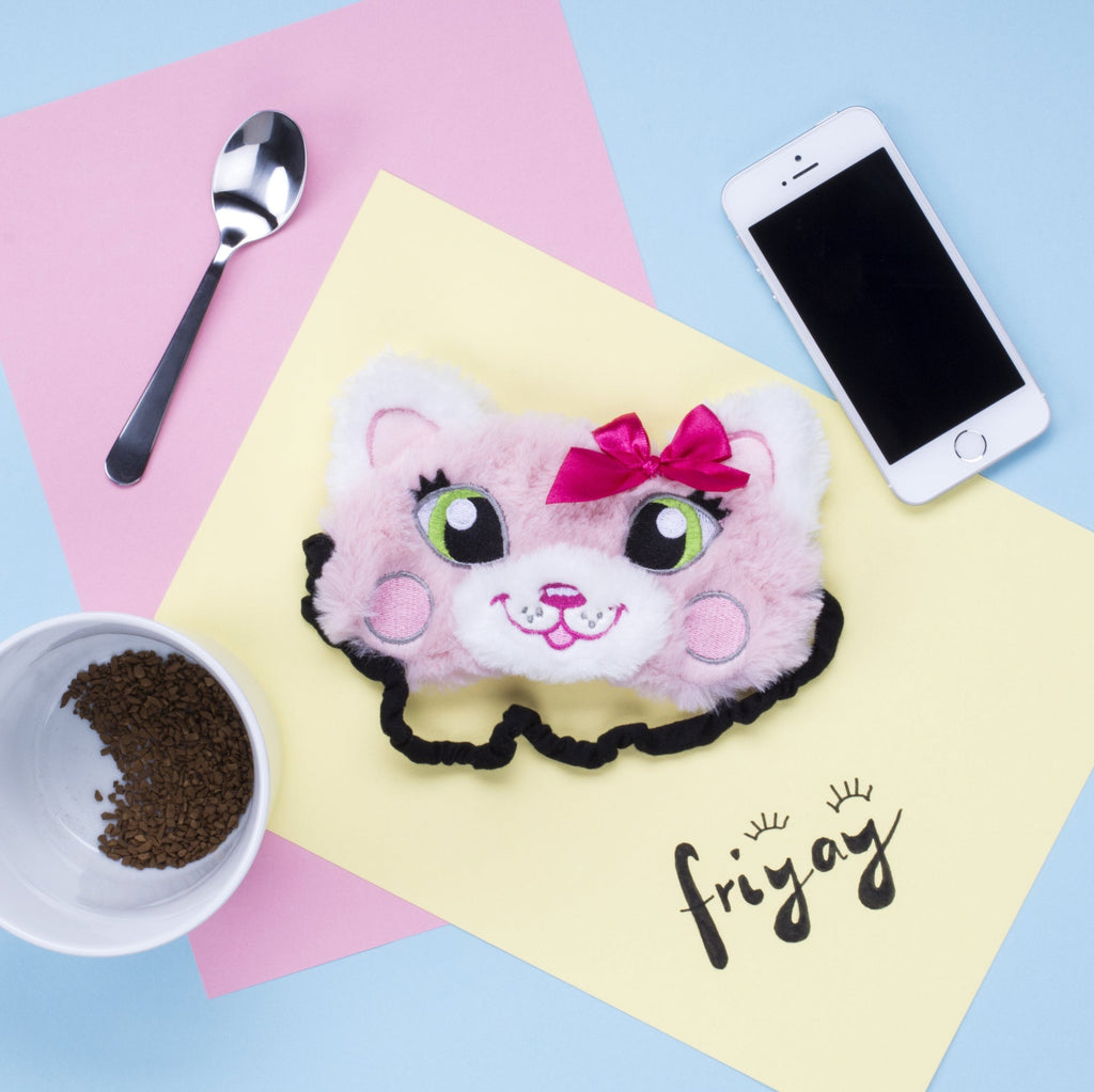 Masque de sommeil – rose chat