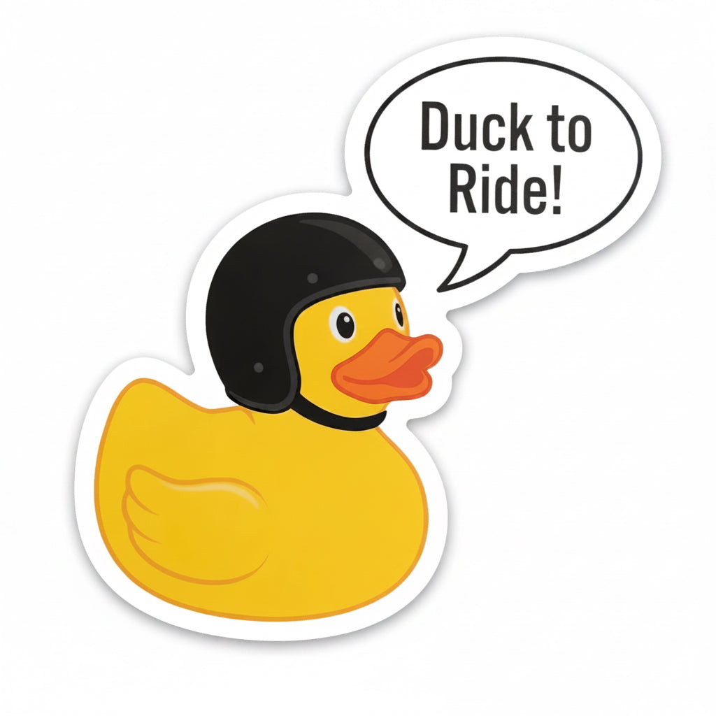Sticker Autocollant Canard Rider « Duck to Ride! »