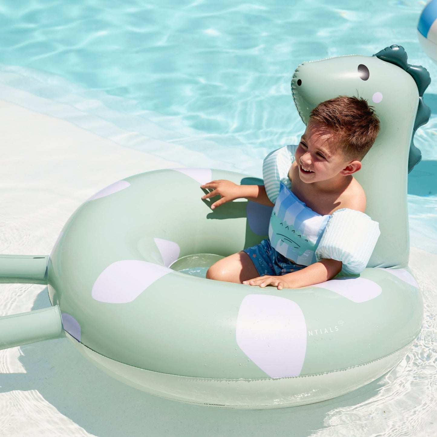 Swim Ring Animal - Green - Dino - Ø 95 cm