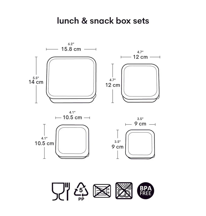 Lot de 4 boîtes repas et goûter - Papillons – vue 12 – A Little Lovely Company