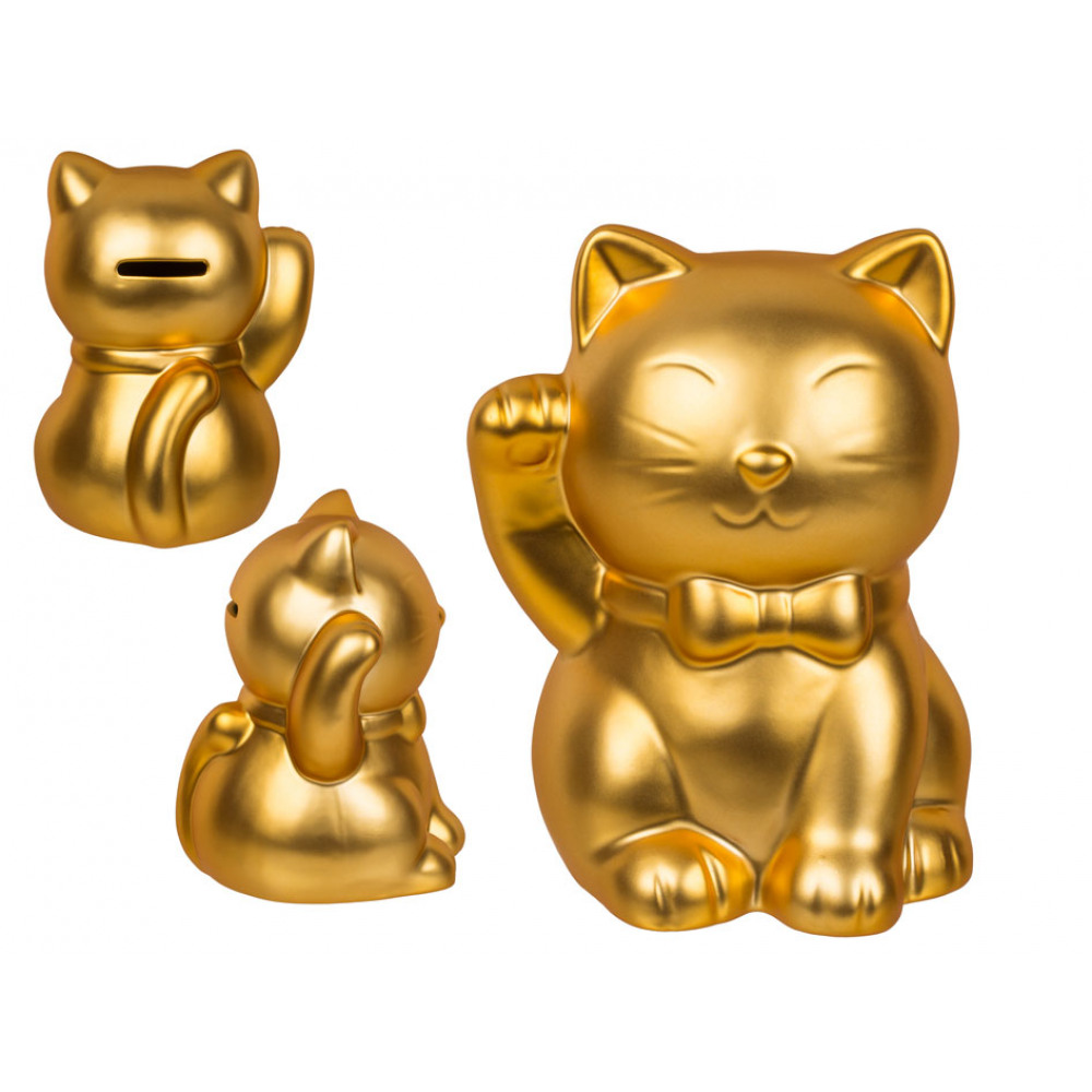 tirelire chat chanceux dore ootb 