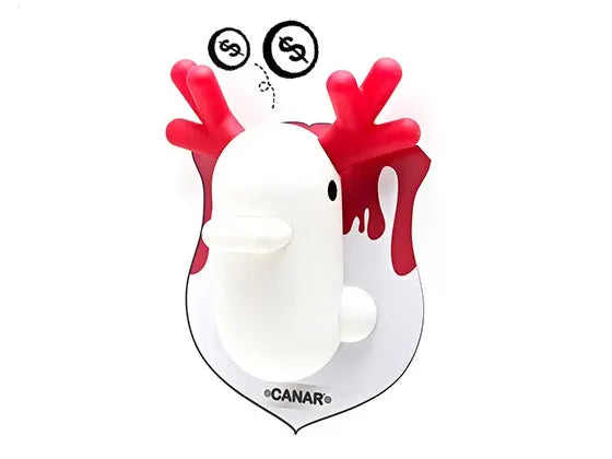 tirelire murale canard blanc et rouge canar 