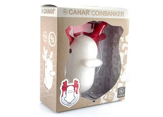 Tirelire Murale Canard Blanc et Rouge Canar CoinCaillerie