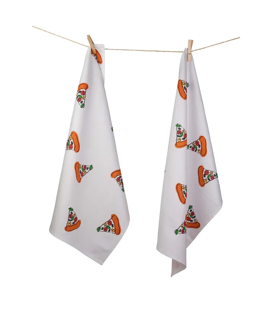 Torchon Pizza Bitten – Objet déco original