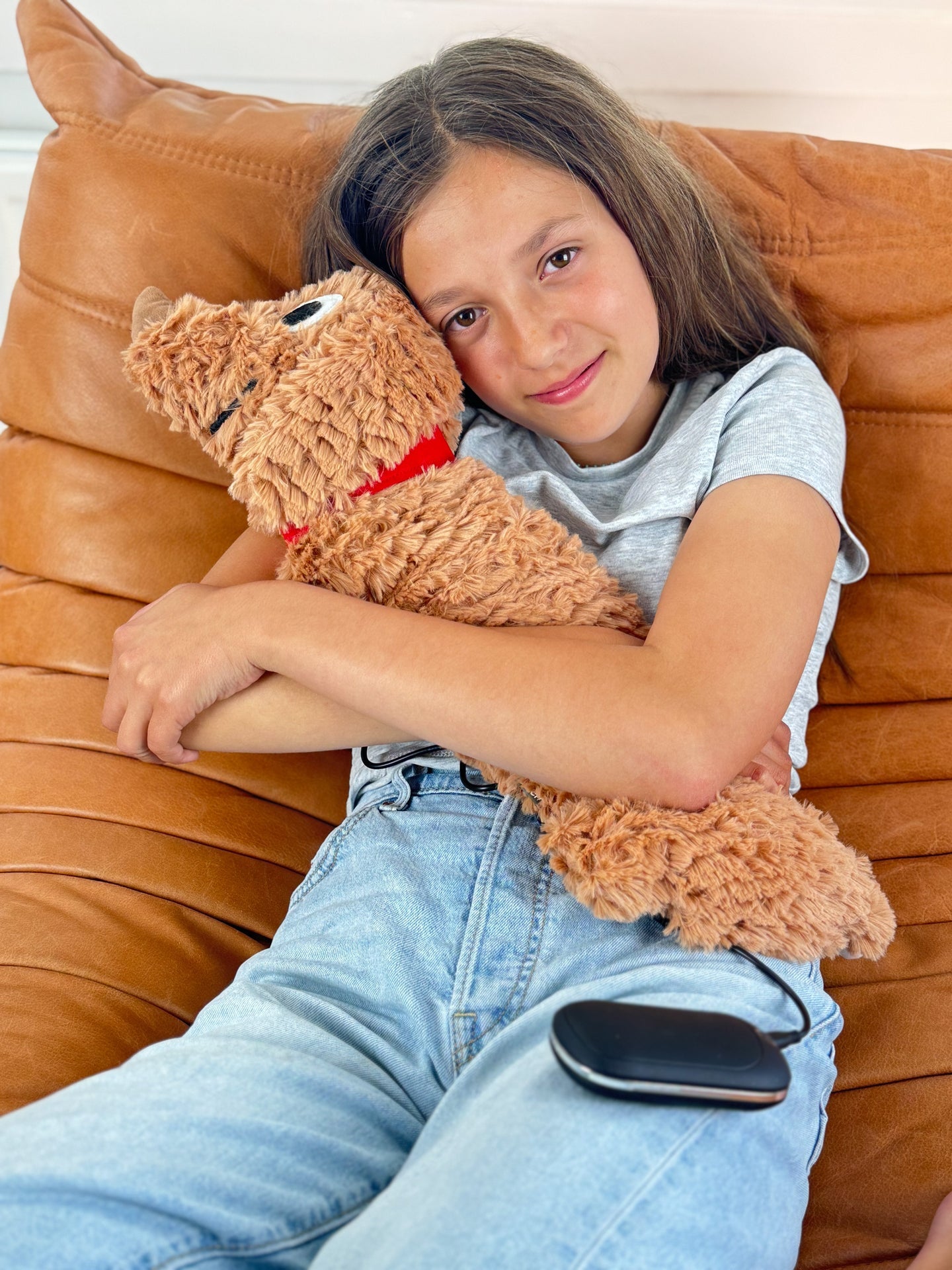 USB Fluffy Dog Warmer Brown Bitten – USB Heating Pad original