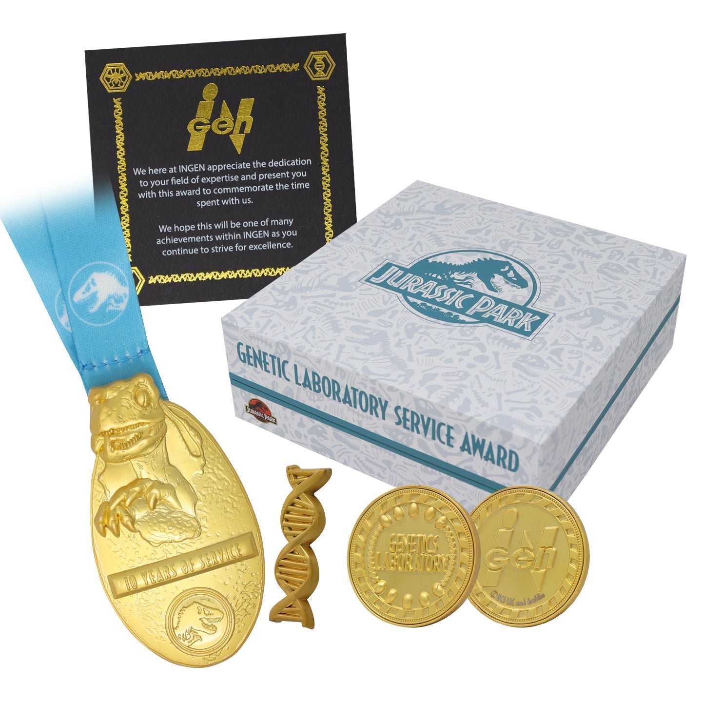 Objet collector Jurassic Park - Genetics Laboratory Service Award