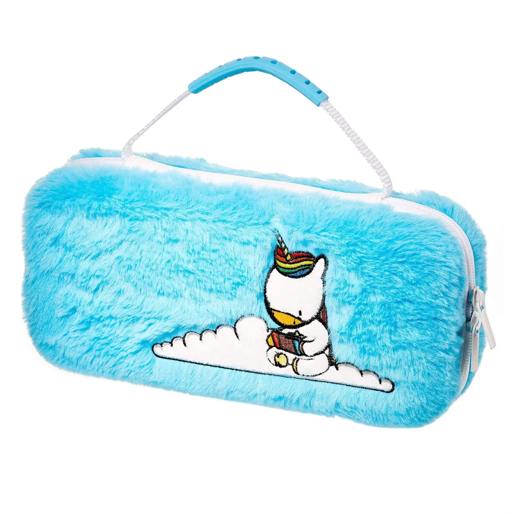 Étui Nintendo Switch - Licorne Fluffy Bleue