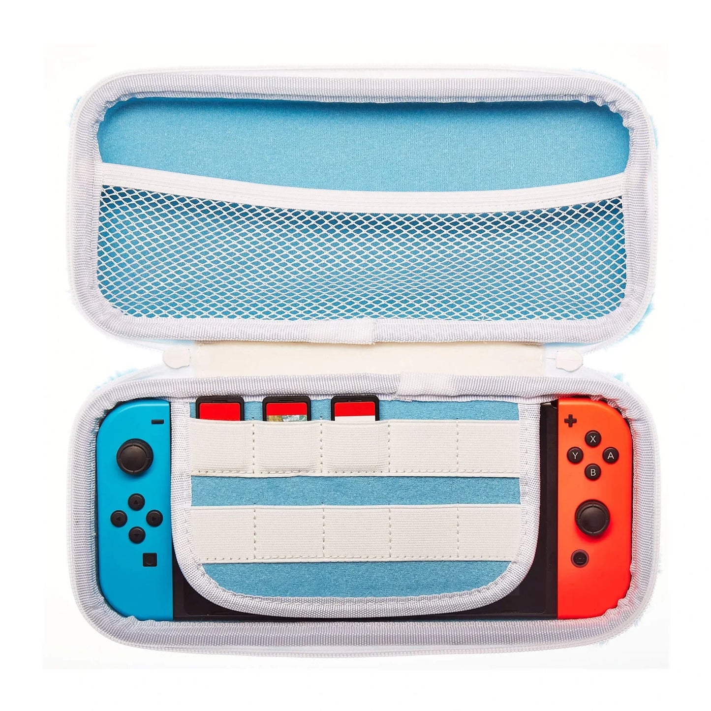 numskull nintendo switch unicorn blue fluffy carry case 