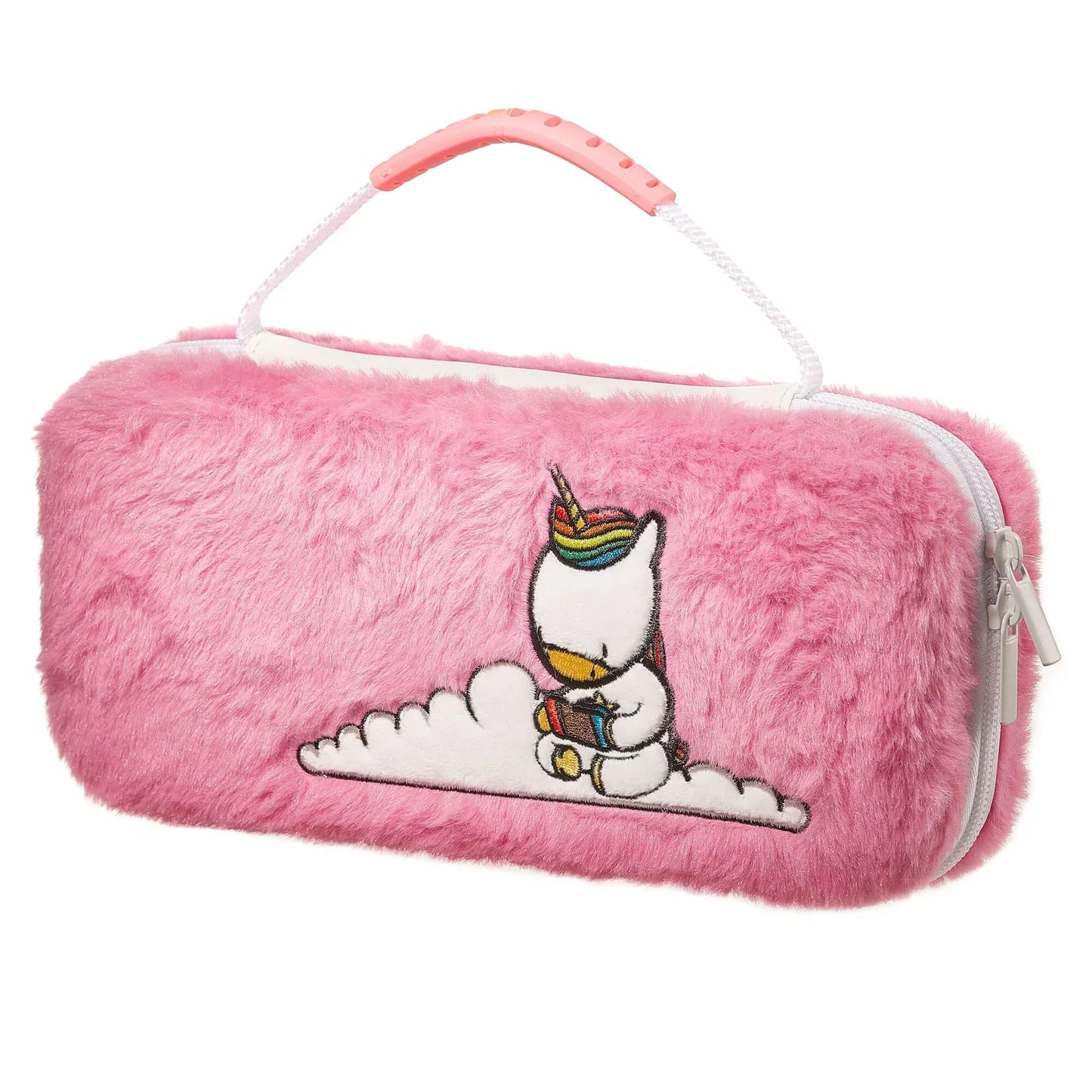 numskull nintendo switch unicorn pink fluffy carry case NS3932 5056280449959