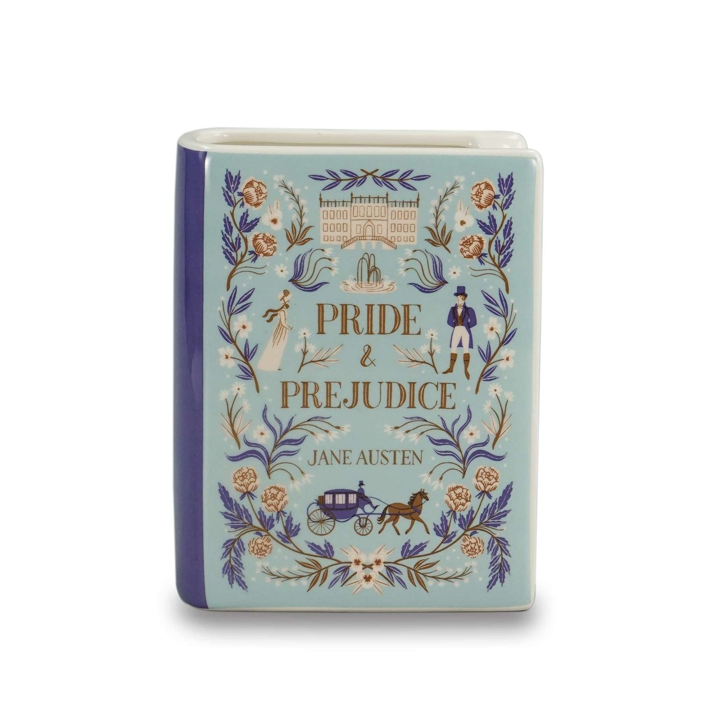 Jane Austen Ceramic Vase - Pulteney Press Pride & Prejud. 14 cm