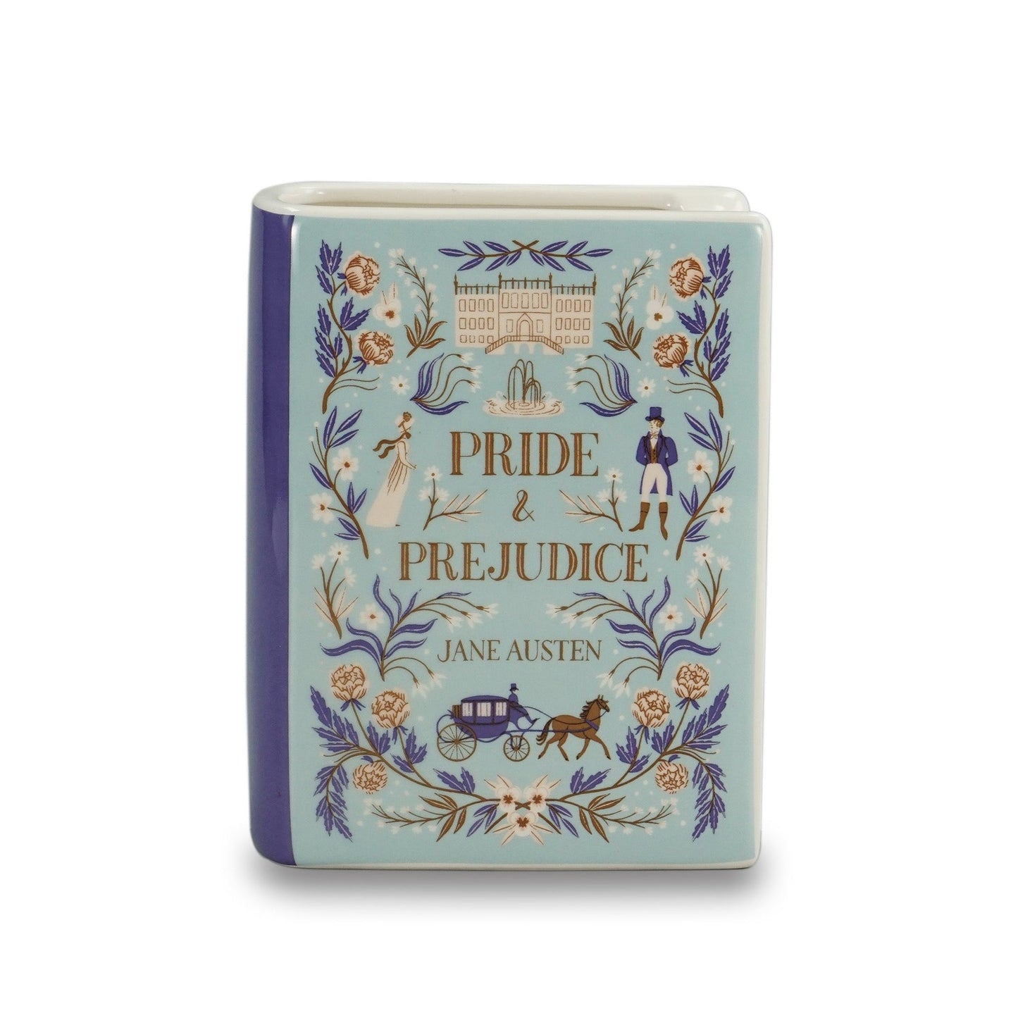 Jane Austen Ceramic Vase - Pulteney Press Pride & Prejud. 14 cm