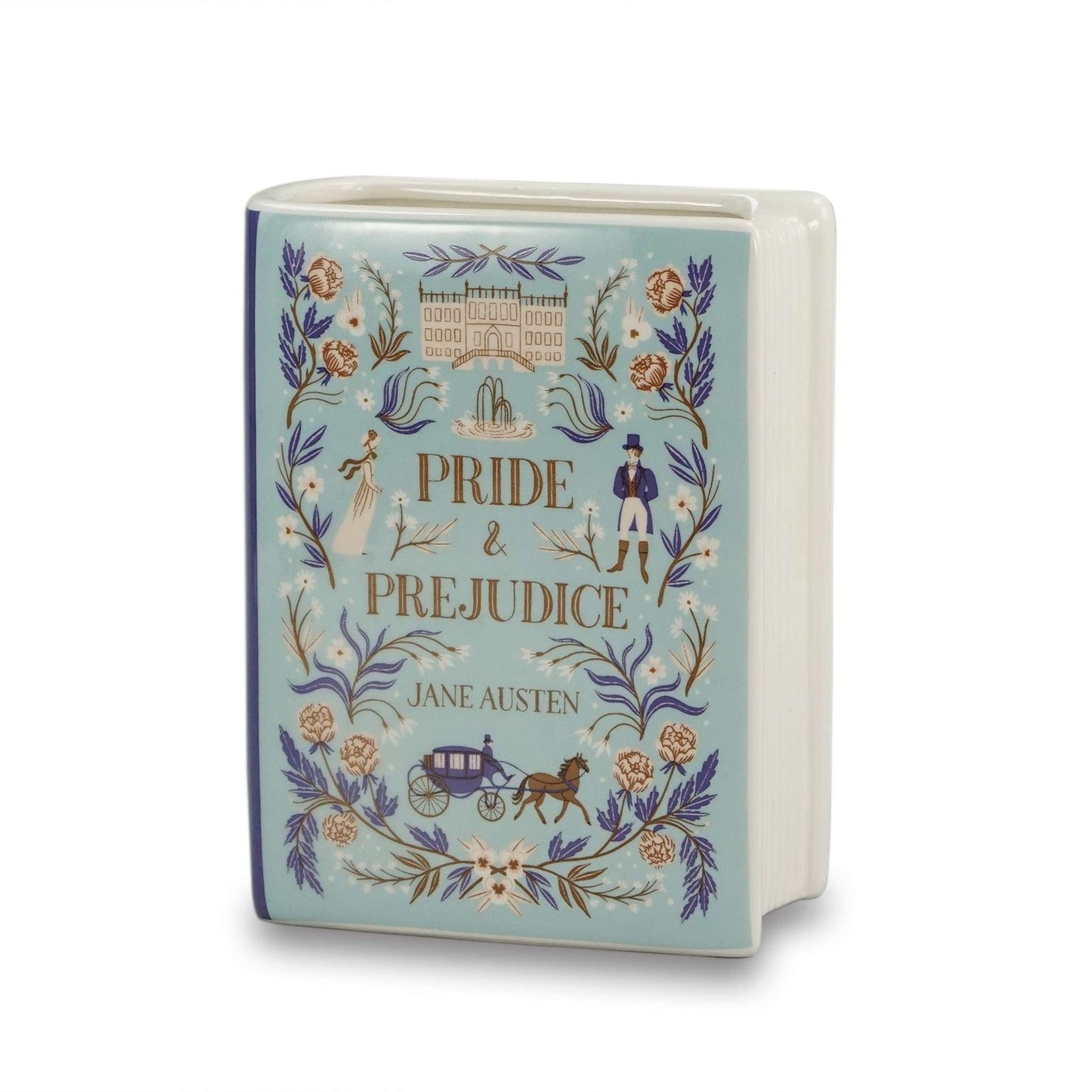 Jane Austen Ceramic Vase - Pulteney Press Pride & Prejud. 14 cm