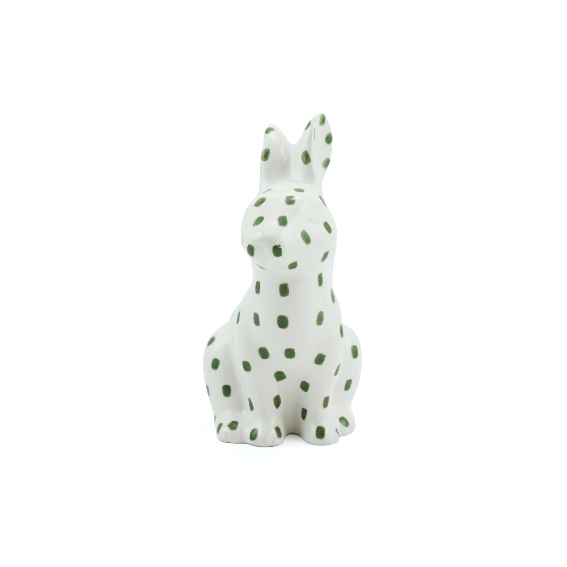 Vase en forme de lièvre en céramique Woodland Animal vert