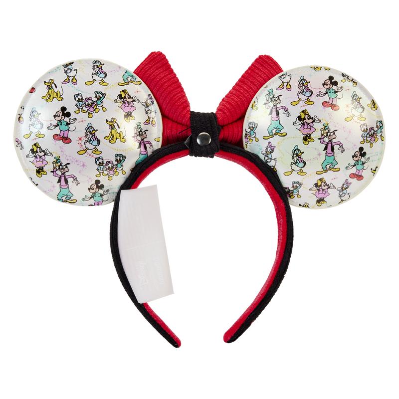 disney100 mickey friends classic all over print iridescent mini backpack with ear headband 