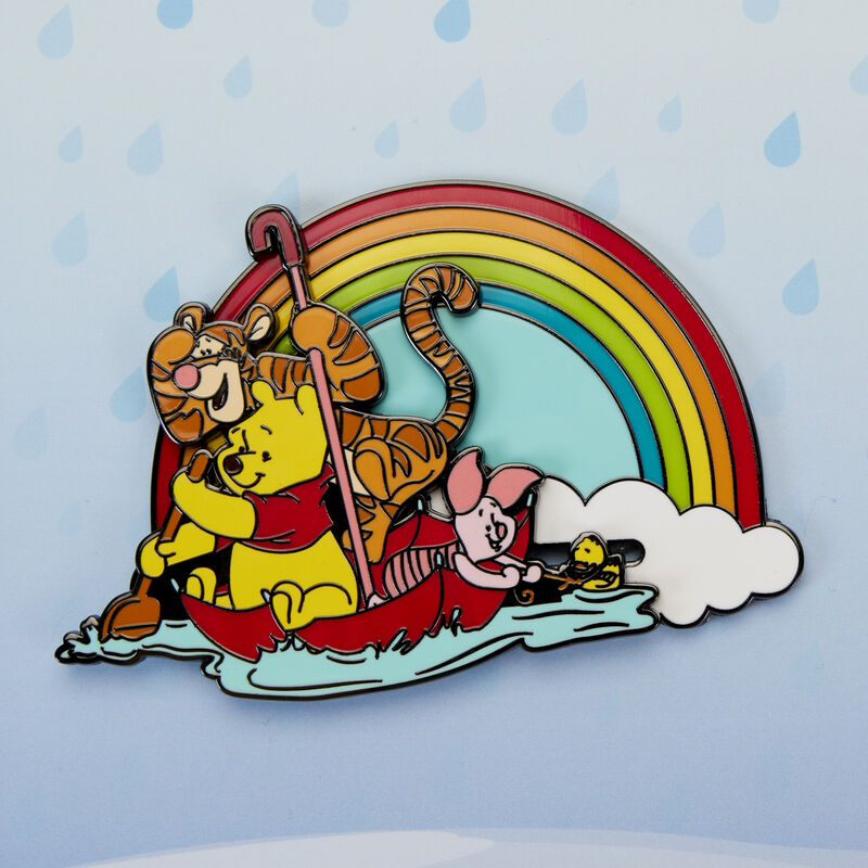 winnie the pooh friends rainy day 3 collector box sliding pin 