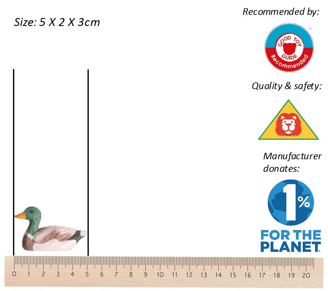 Canard Colvert en Bois Wudimals CoinCaillerie