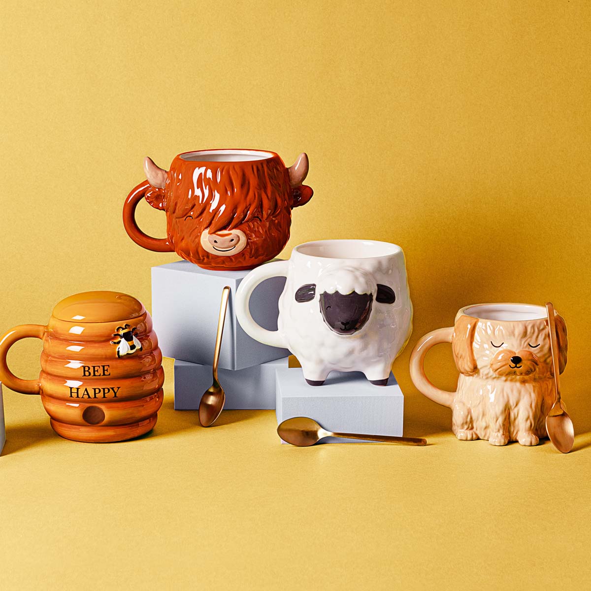 3D-Tasse Schottisches Hochlandrind