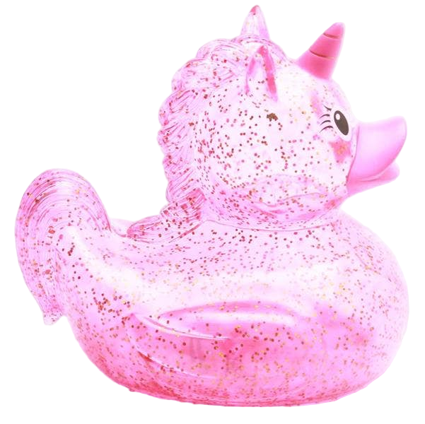 XL Pink Glittery Unicorn Duck