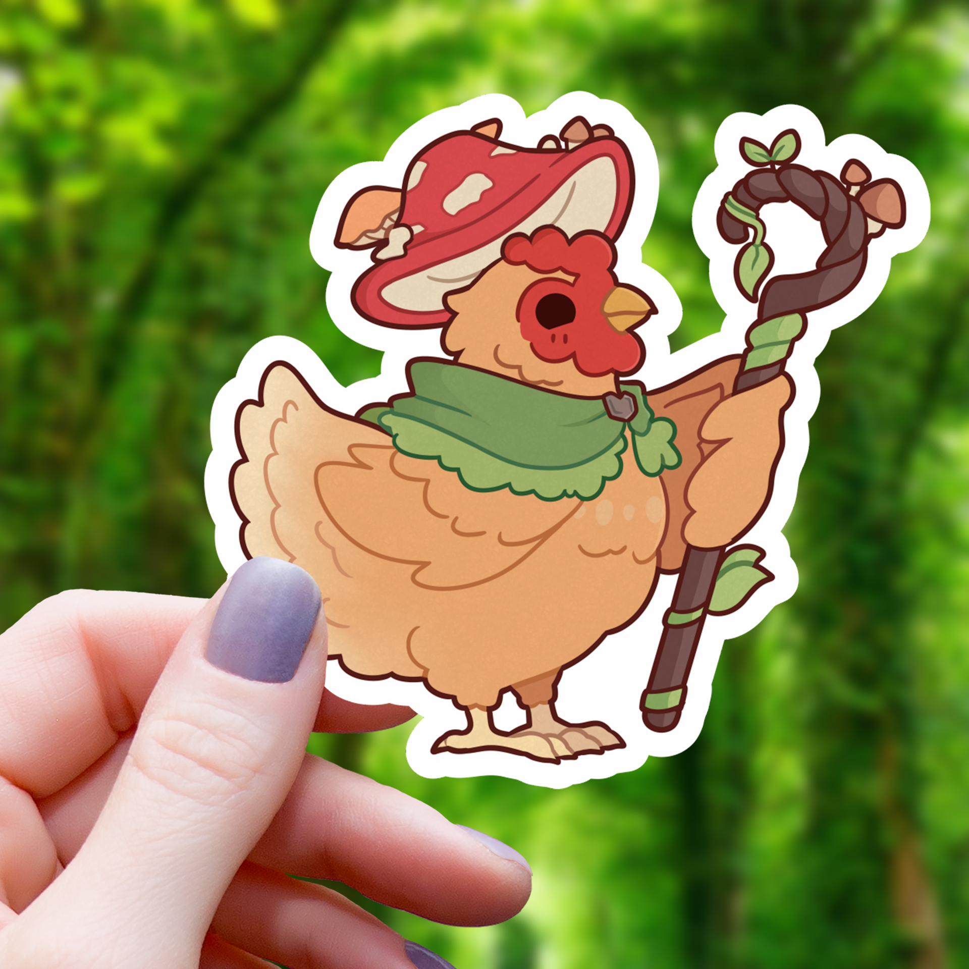 RPG nálepka slepice Druid